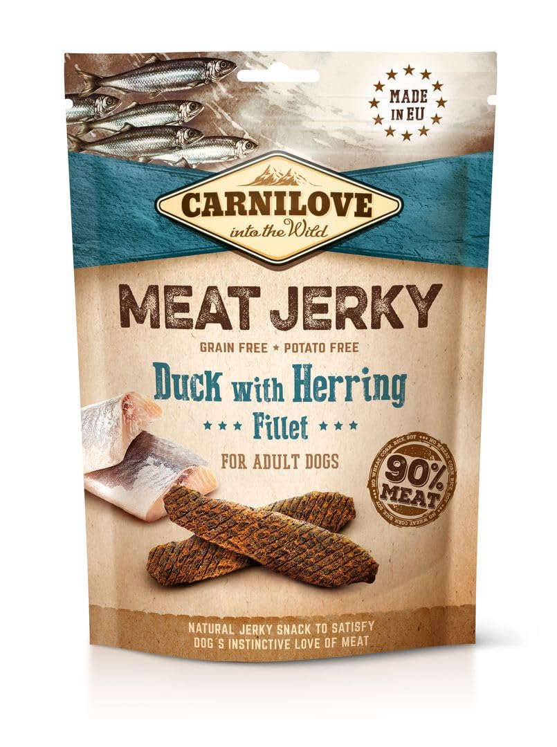 Carnilove Jerky Snack Duck with Herring Fillet 100gm