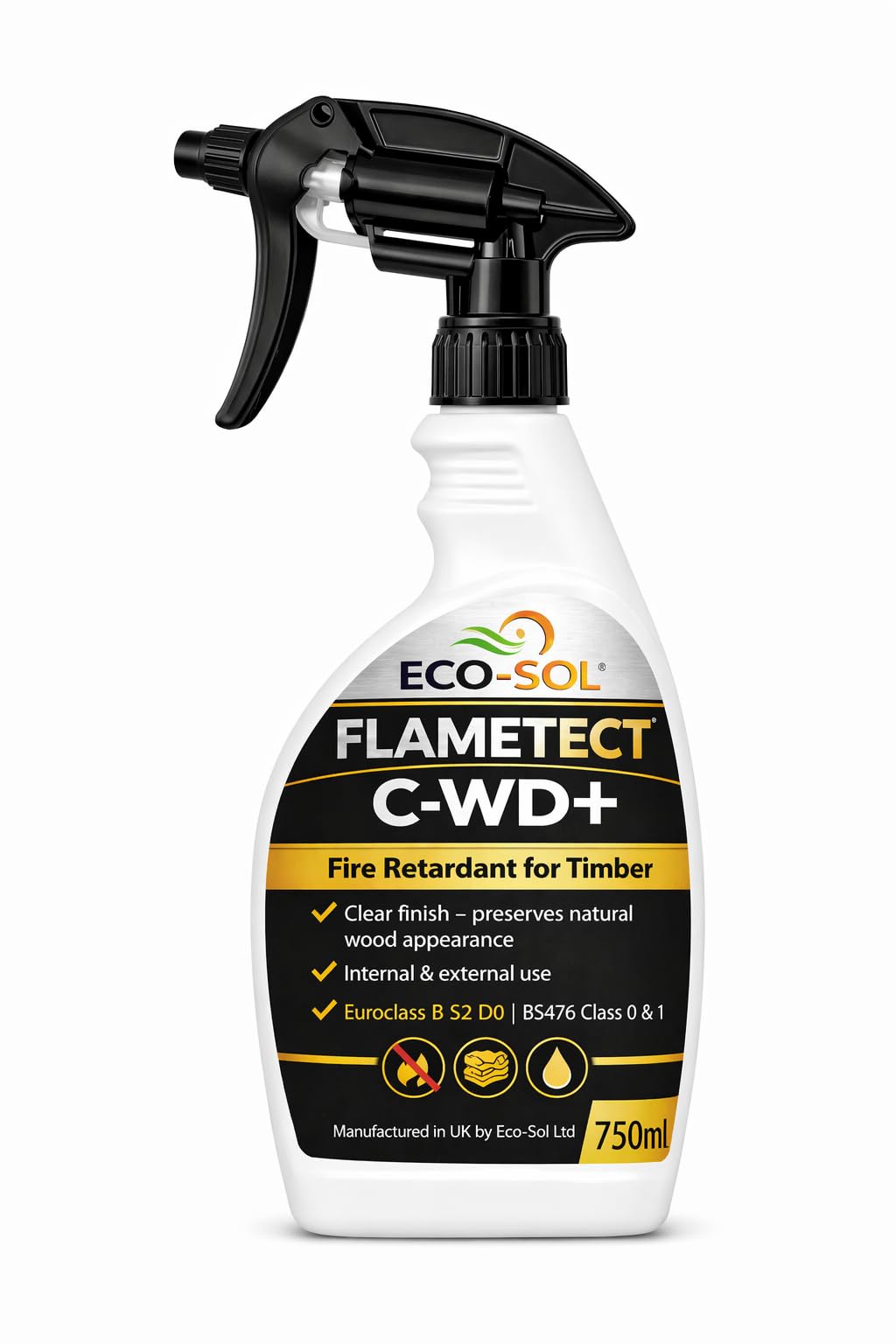 Flametect CWD+ Clear Flame Retardant for Wood (0.75 Liters)