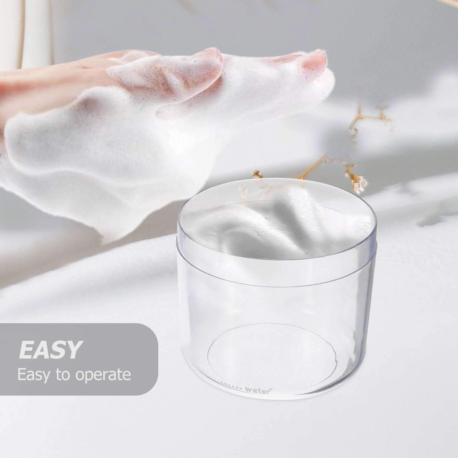 SHOWERORO Gorgogliatore Detergente per Viso in Plastico Facile da Usare Schiuma Densa per Bagno e Viaggi All'aperto, per Pulizia Viso e Crema da Barba