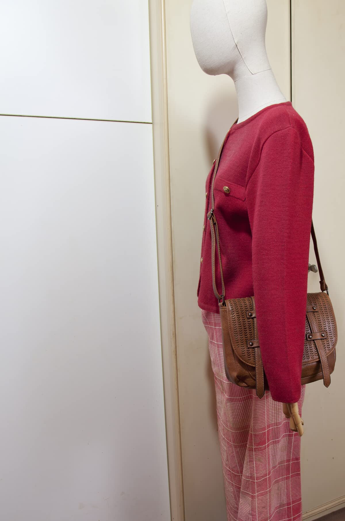 Bolso de mujer con correa de piel sintética y piel sintética, bolso de mano para mujer, bolso de mano, hombro 'Arian' ANCIEN PRIX 54,00 euros, marrón claro, Medium_