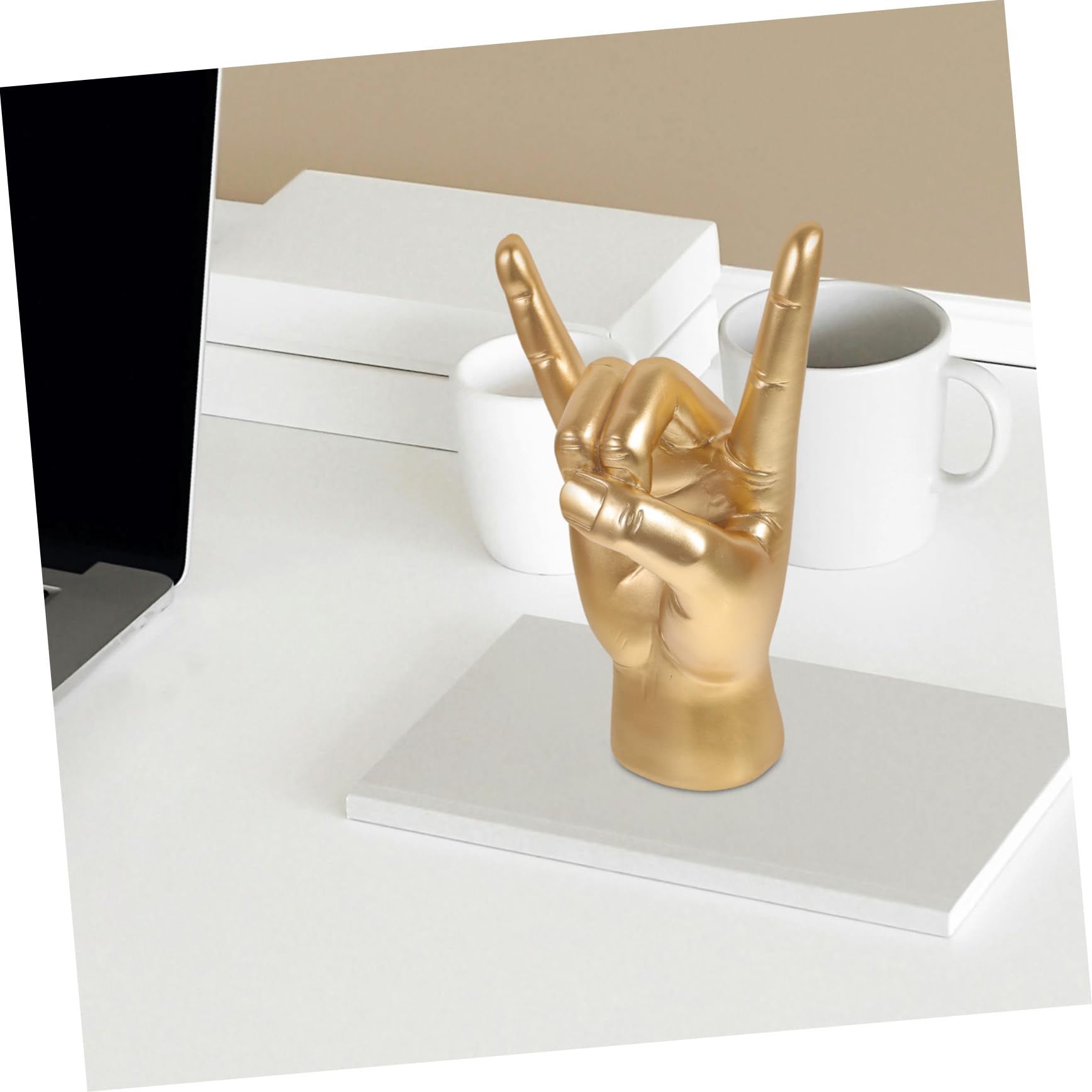 arredamento moderno per la casa 4pcs Rock Music Gesto Modello Mano Rock Gesto Decorazione Camera Da Letto Artigianato in Resina Artigianato Casa Gesto Dito Statua Scultura Nordica Gesto della Mano
