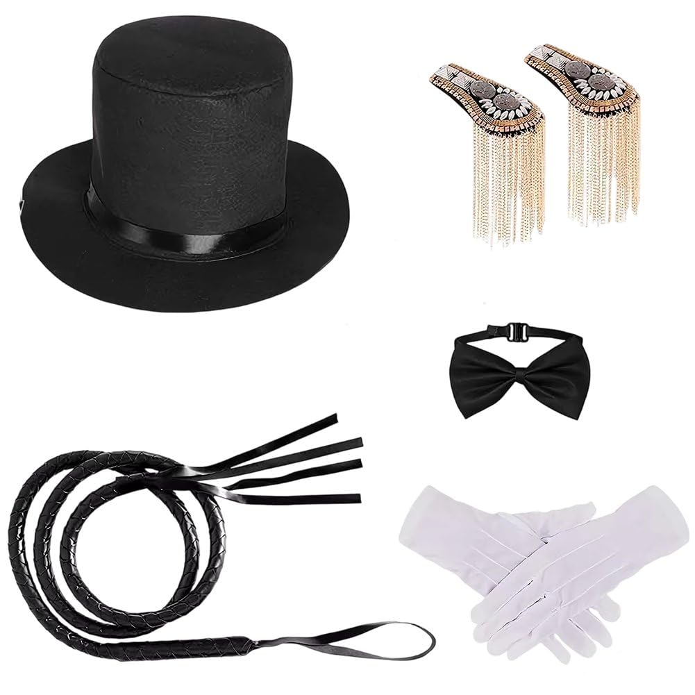 Accessoires de Costume de Magicien avec Chapeau et Épaulettes