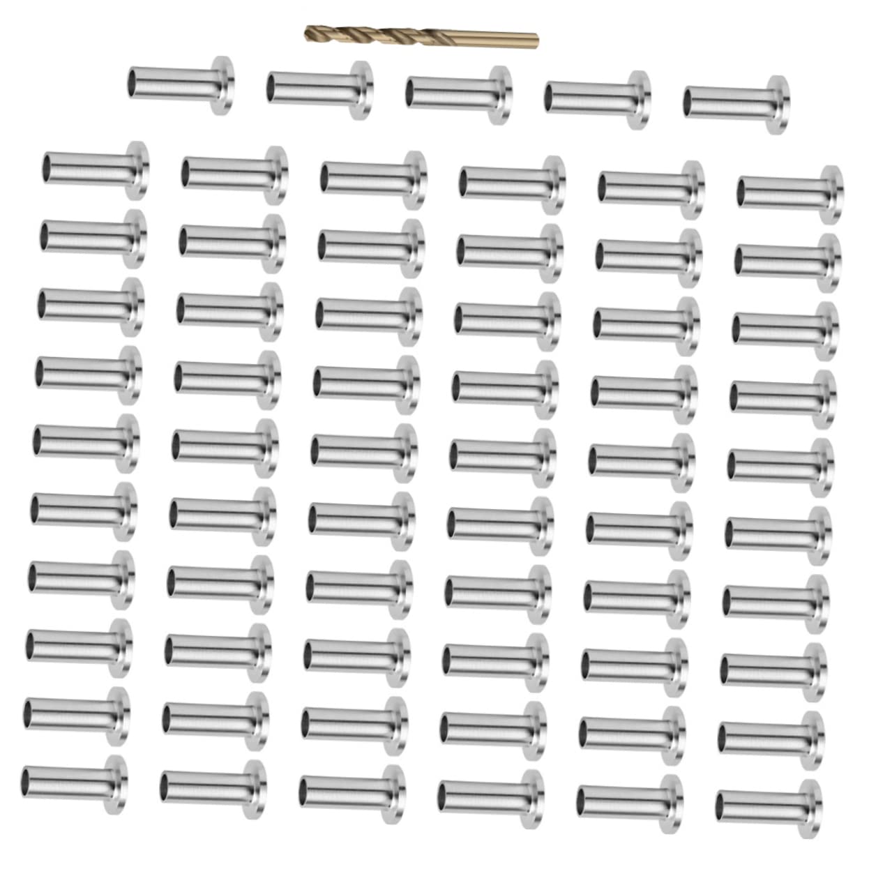 OSALADI Wire Protective Sleeve Kit 65pcs Cable Protectors Galvanized Wire Stainless Steel for Deck and Railing