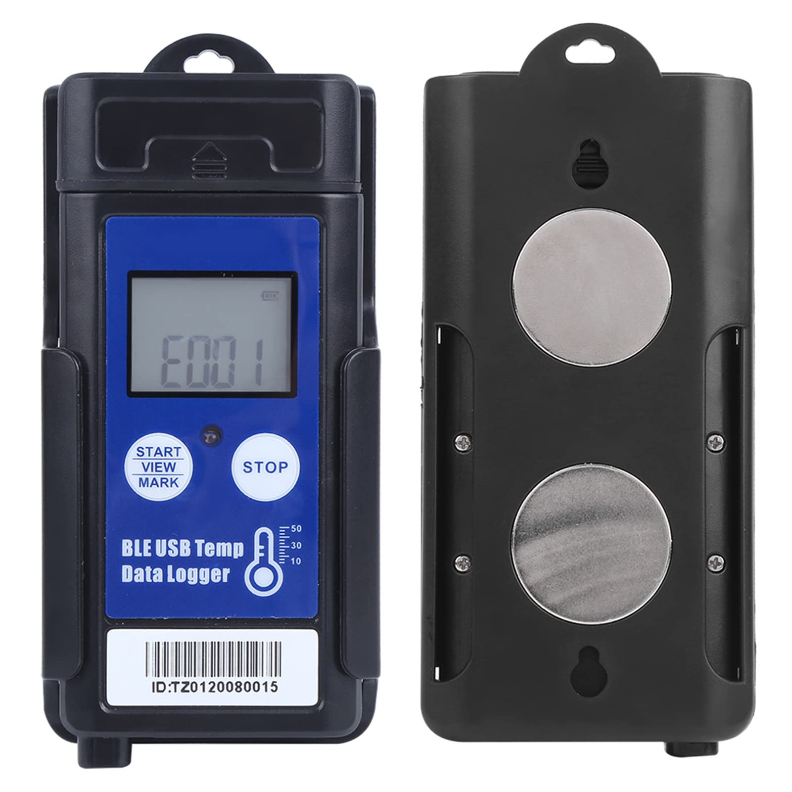 Registrador de Temperatura USB, Registrador de Datos de Monitor Portátil para Transporte en Cadena de Frío con ABS + Material Magnético