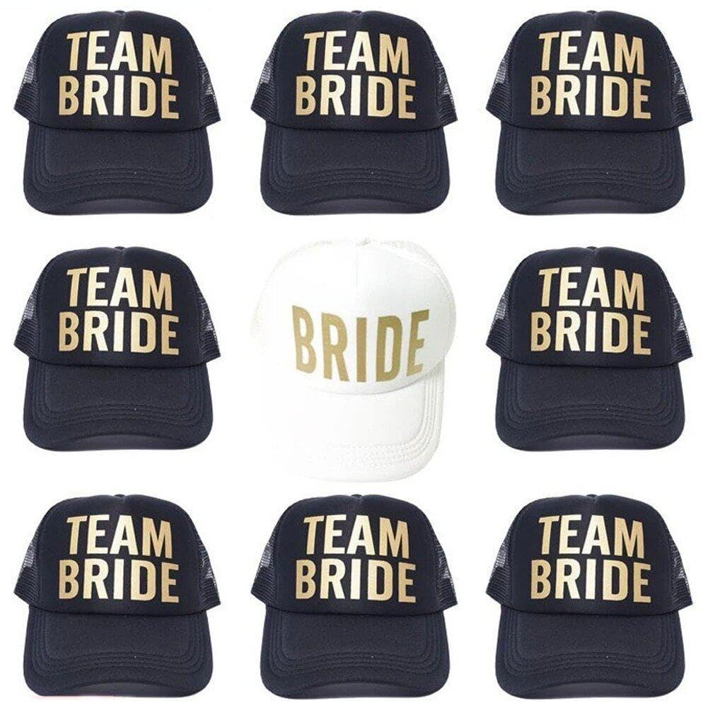 Lot De 9 Casquettes De Baseball Pour Femme, Accessoires De Fête De Poule, Pour Enterrement De Vie De Jeune Fille, Chapeaux De Mariée, Enterrement De Vie De Jeune Fille, Casquettes Amusantes Pour Fête