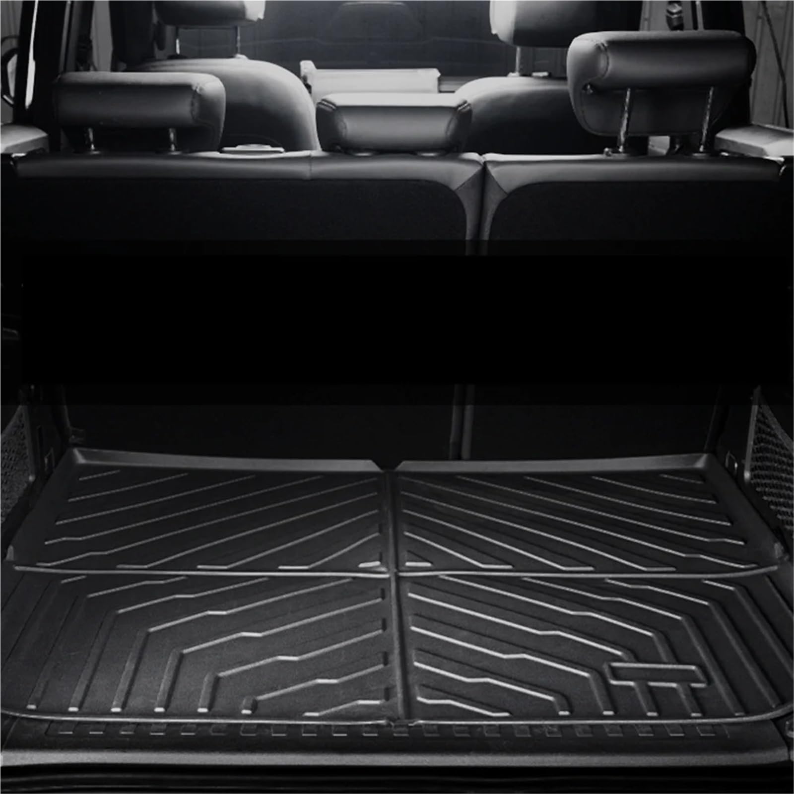 Tappetini Auto Per Jetour T2 Per Traveller 2024-2026 Tappetini Tronco All Weather Impermeabile Anti-Slip Anteriore Posteriore Cargo Liner Rilievi Del Piede Tappeto(3PCS SETS)