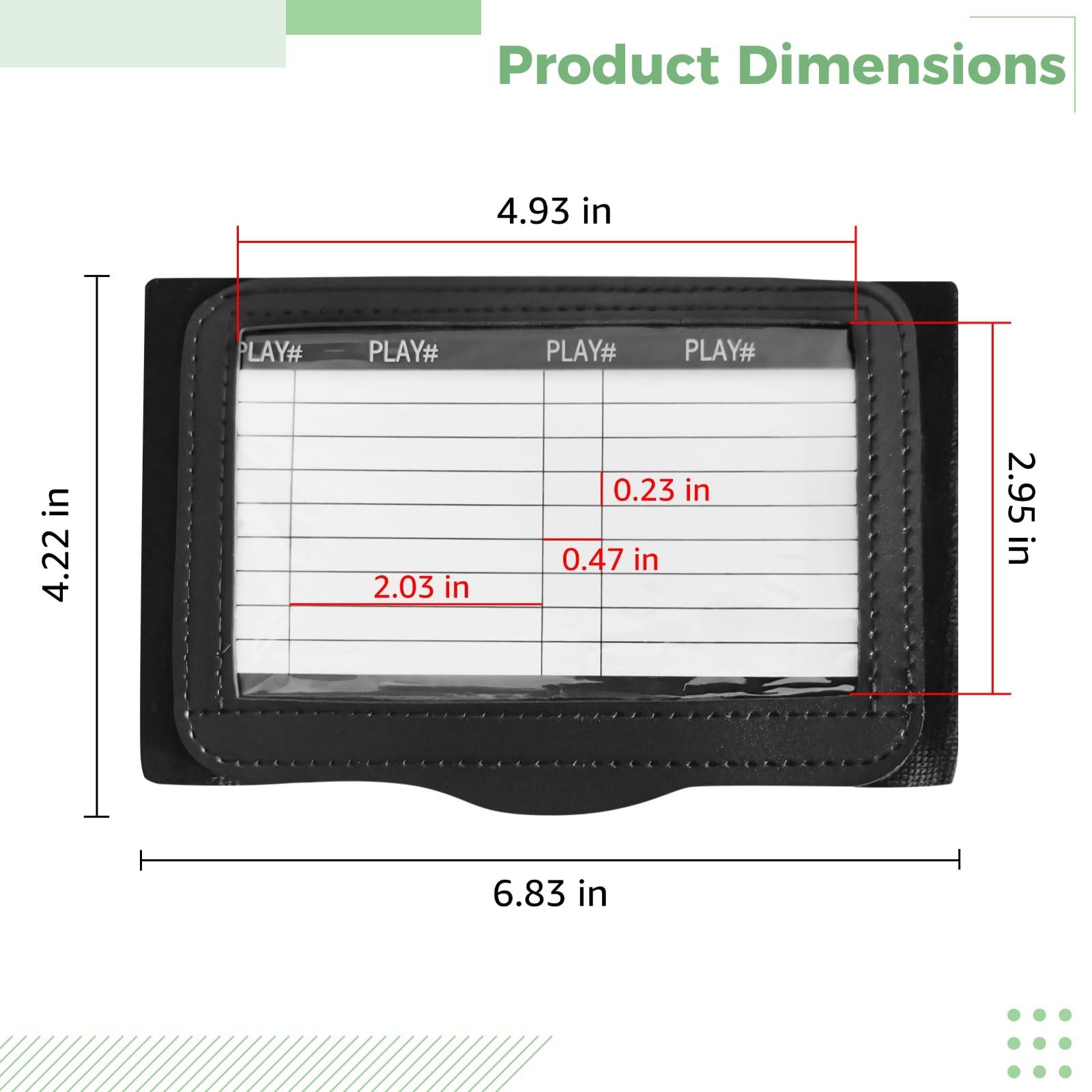 10 fasce da polso per playbook da calcio, misura per adulti, design a 3 scomparti, morbido cotone spandex, adatte per vari sport, 7,9 x 12,4 cm, finestre