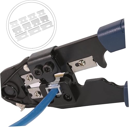 Miniatura 5 de 20 Uds. Alicates de cable de red, herramienta de engaste de cuchilla, herramienta de engaste ethernet, herramienta de corte de crimpado, cortador
