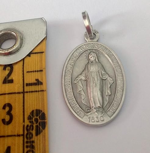 Miniatura 6 de PLATA DE LEY 925 "LA MEDALLA MIRACULOSA" - LA ORIGINAL - 100% HECHO EN ITALIA - MEDALLAS DE LOS SANTOS PATRÓN, Plata esterlina, No es una piedra