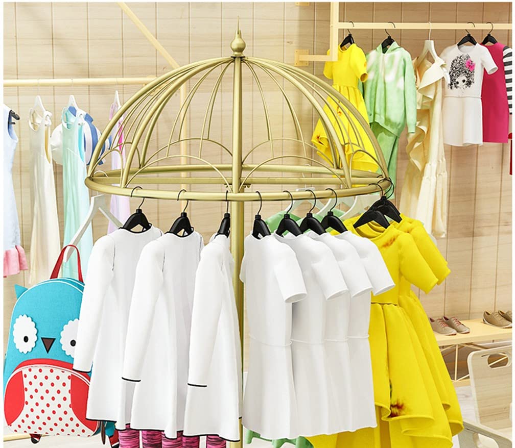 Amazon｜ナノゴールド洋服レール傘型洋服ディスプレイラック子供服店用