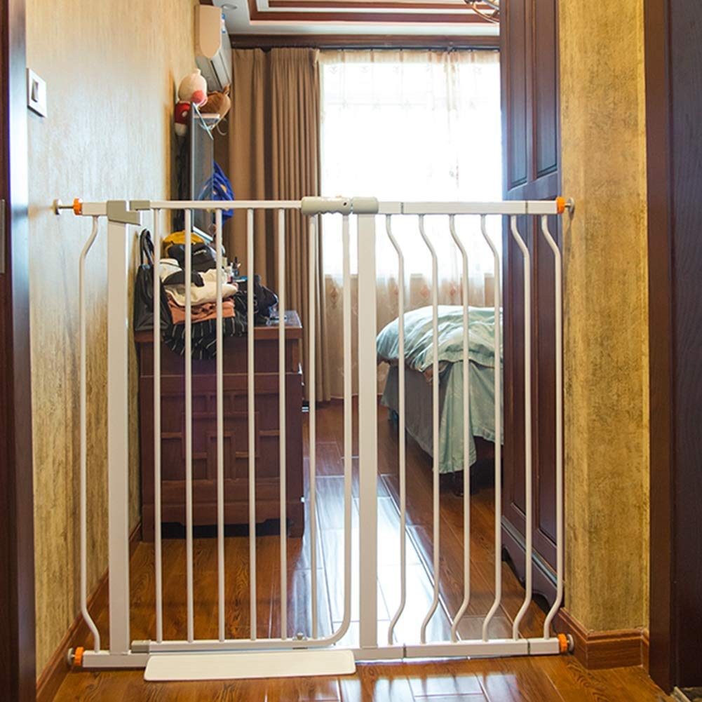 ISCBAFYX Barrera de Seguridad Elevadora Puerta para Mascotas Extensible Extra Ancha Valla de Seguridad Independiente, Tamaño Personalizable (Color :, Tamaño : Ancho 104-111cm)