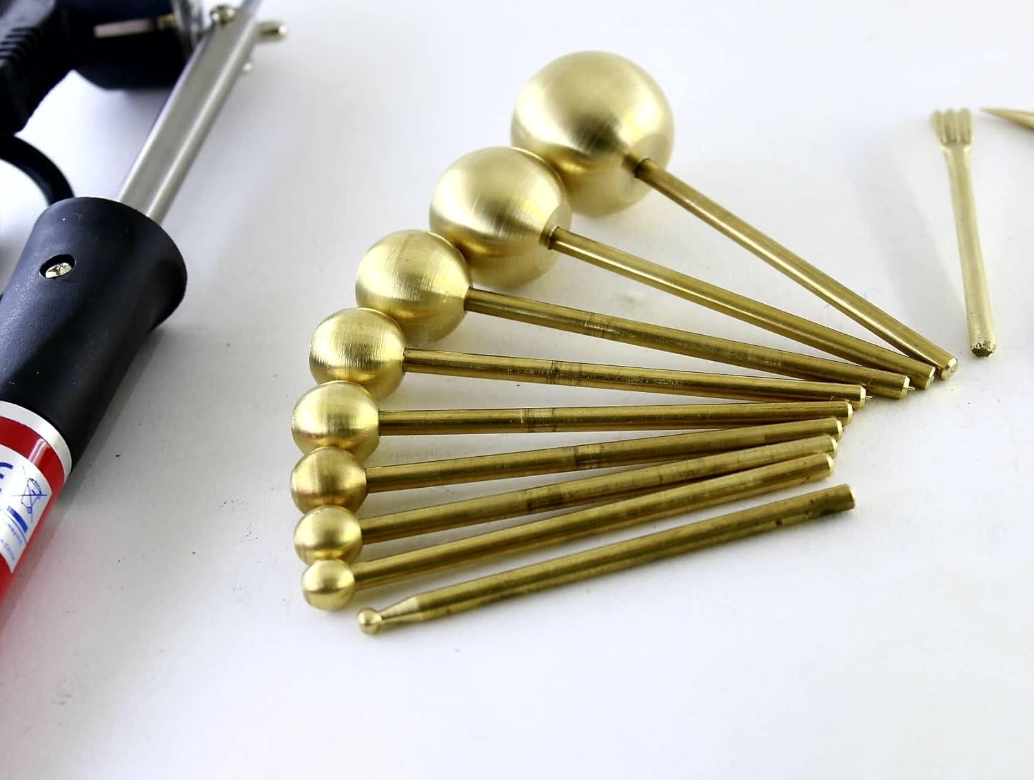 F.D. COLLECTION Professional Millinery Flower Making Tools – Brass DIY Floral Crafting Kit, Handmade Flower Molding Set for Fabric, Paper & Leather Flowers, Big Set 220W