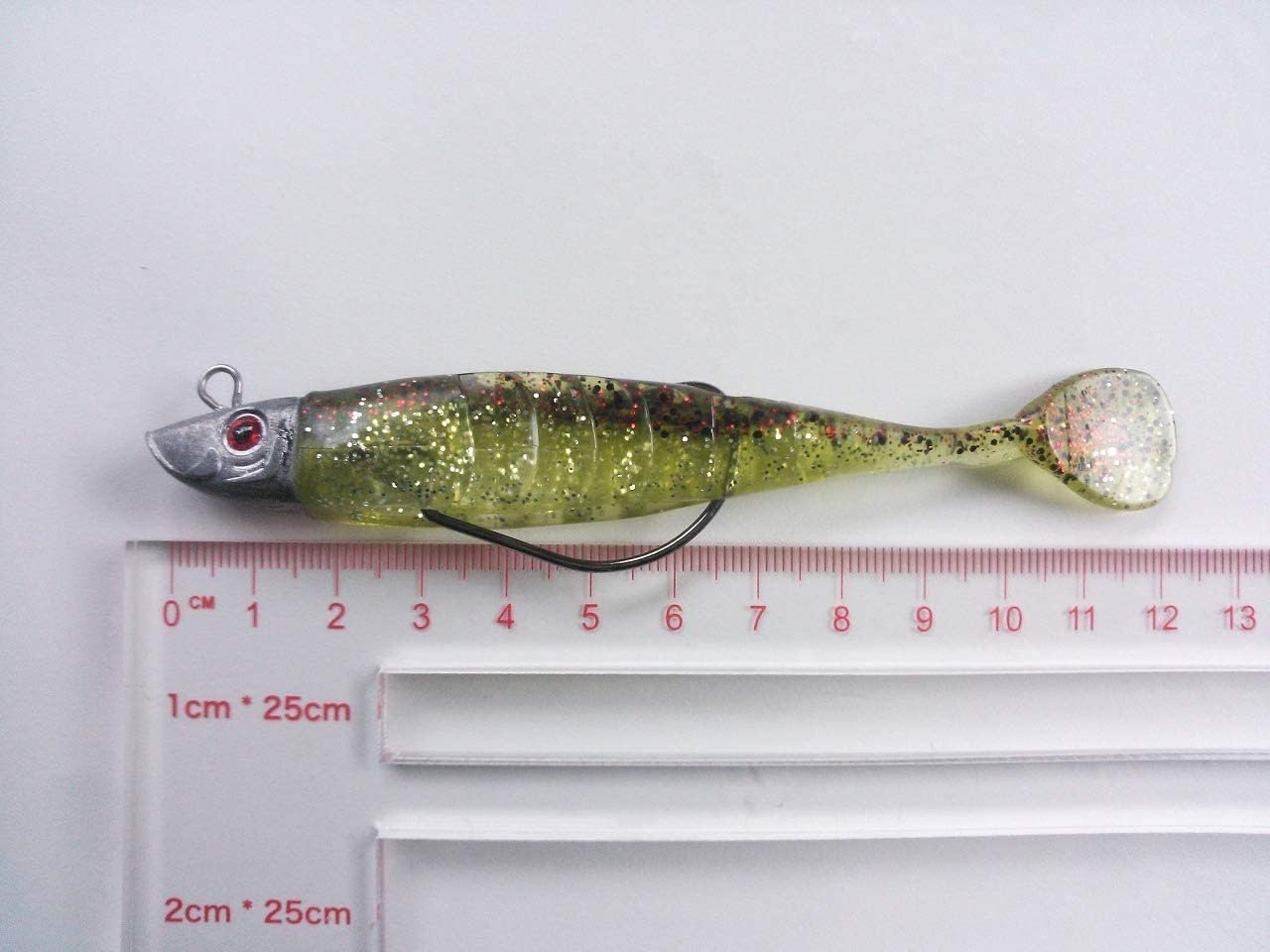 Amazon.co.jp: 魚の頭 ジグヘッド ＋ ワーム ソフトルアー 12cm 26g 5