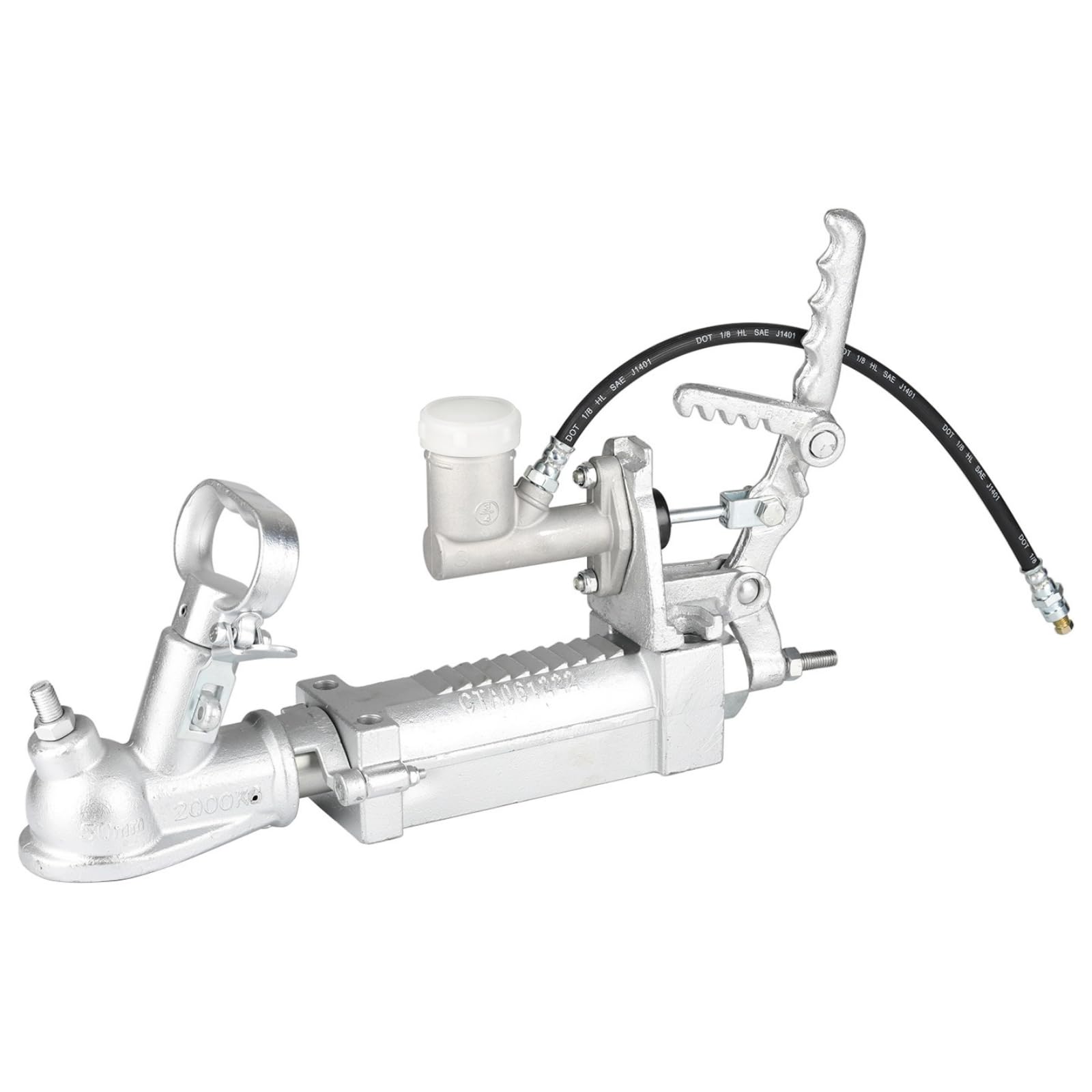 Dispositivo de Acoplamiento de Remolque Enganche Acoplador Conector Cabeza Esférica de Acero Galvanizado con Montaje Estable y Tensión, Style to 2