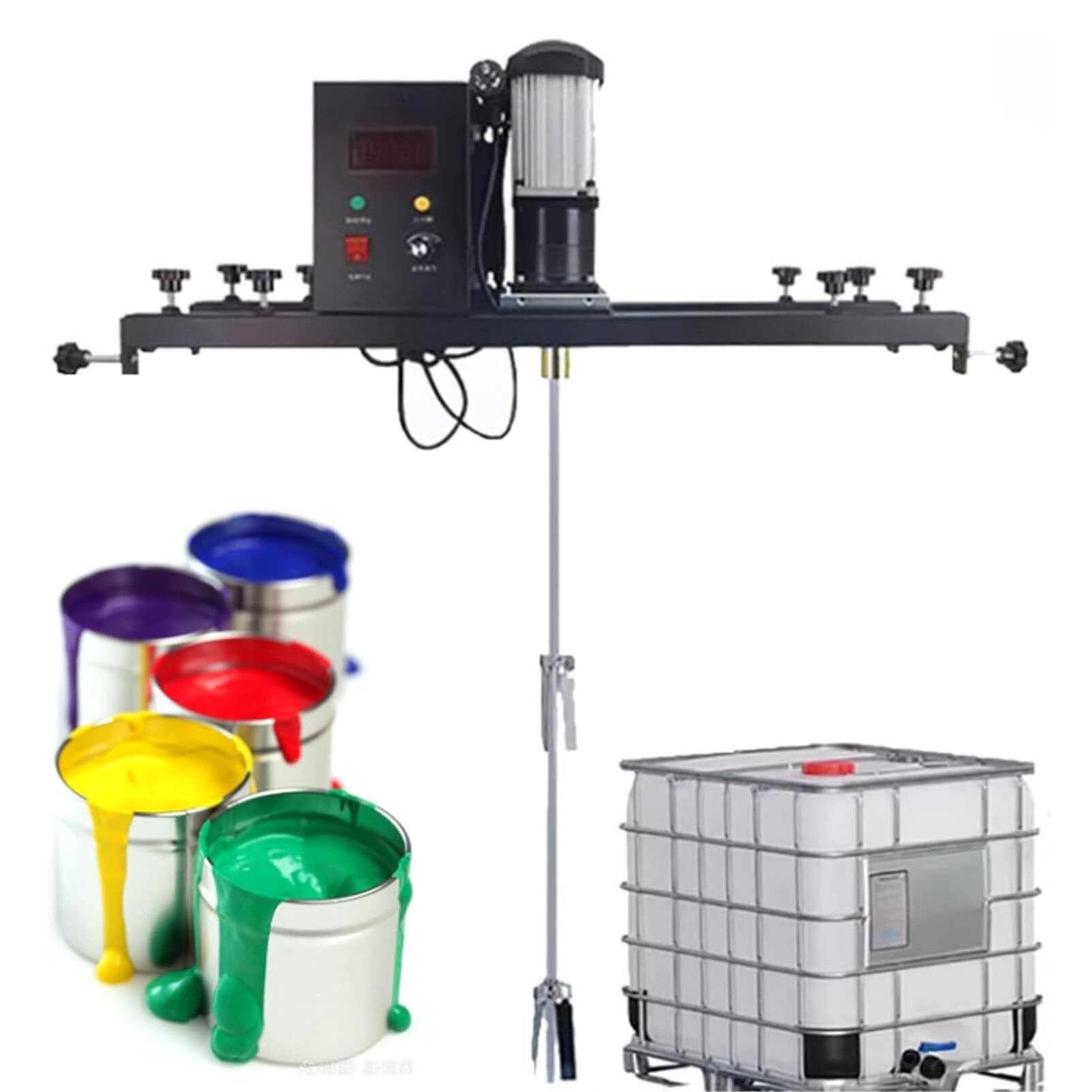 JKJZSALJ Ibc Air Agitator, 980W Electric Tank Mixer Machine, 1000L Commercial Paint Stirring Machine Bracket Air Agitator Paint Mix Tool, Folding Propeller, For Ink Dissolver Agit