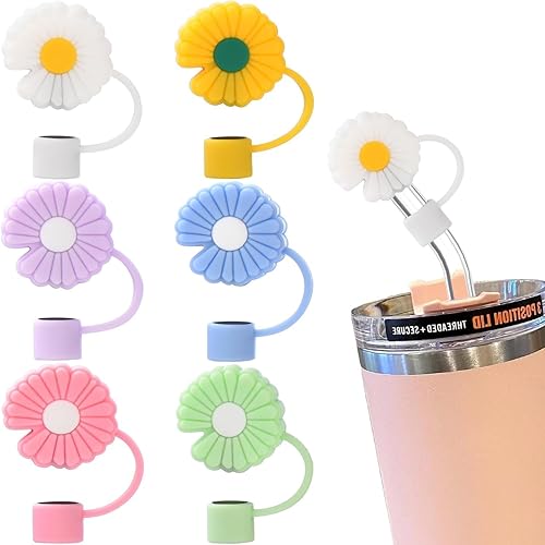 Miniatura 8 de Stanley Cup - Juego de 6 fundas de popote para vaso Stanley, compatibles con vaso Stanley de 40 onzas, puntas de popote de silicona reutilizables a