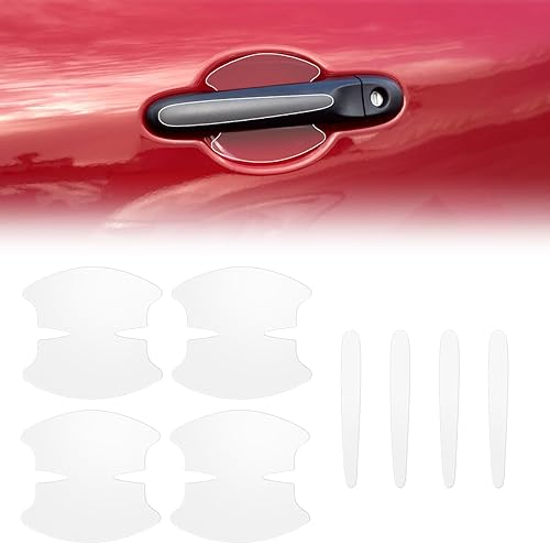 Adhesivo para manija de puerta de automóvil, protector de copa de fibra de carbono, antiarañazos, protector de taza de puerta de automóvil, ajuste