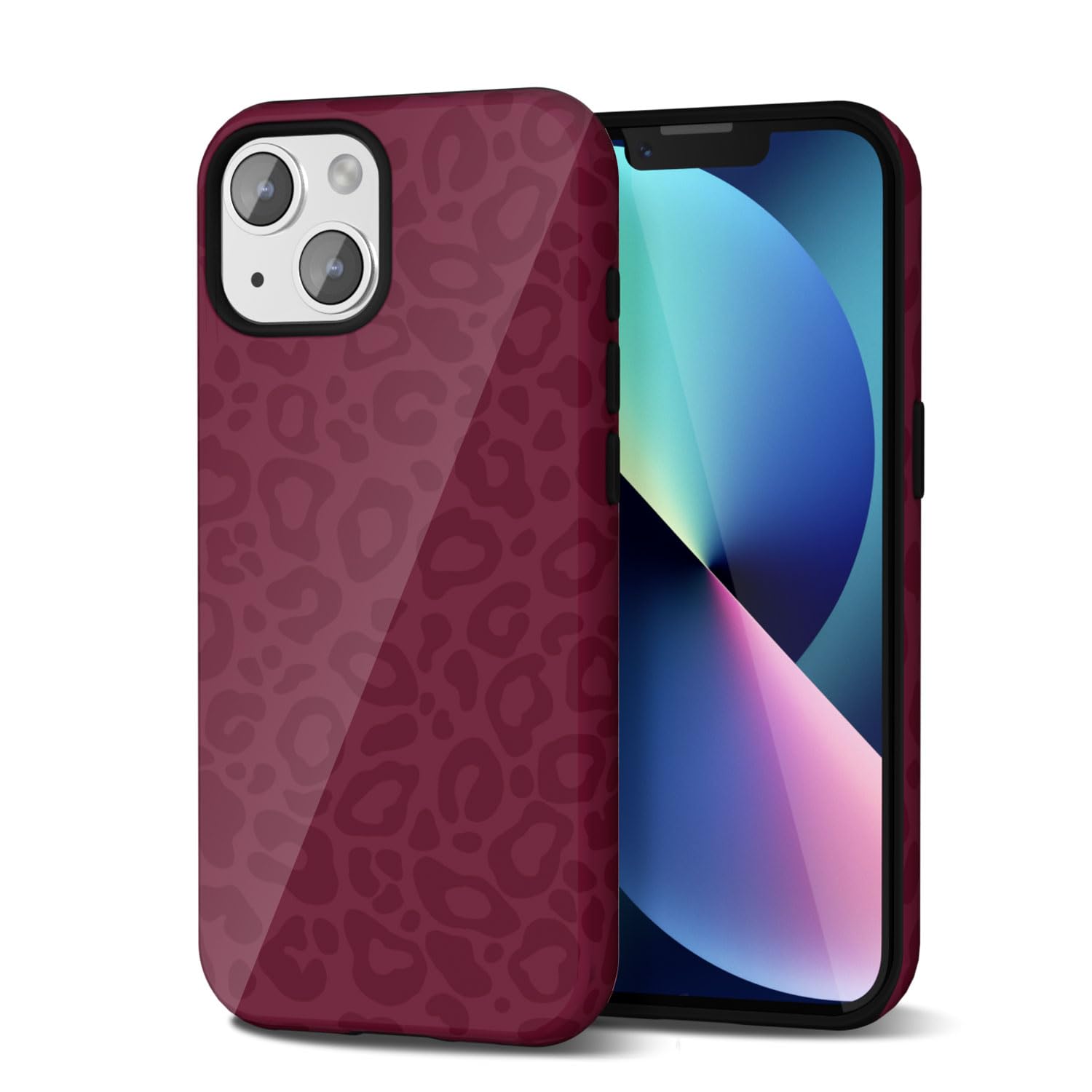 Svanove Cheetah Print Phone Case for iPhone 13/ iPhone 14 Case Girly, Cute Leopard Case for Women, Luxury Trendy Retro Cool Animal Print Design,