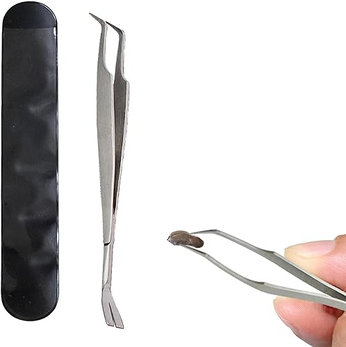 Miniatura 5 de Herramienta de eliminación de garrapatas 2 en 1 para mascotas, pinzas profesionales de garrapatas de acero inoxidable para perros, gatos y seres