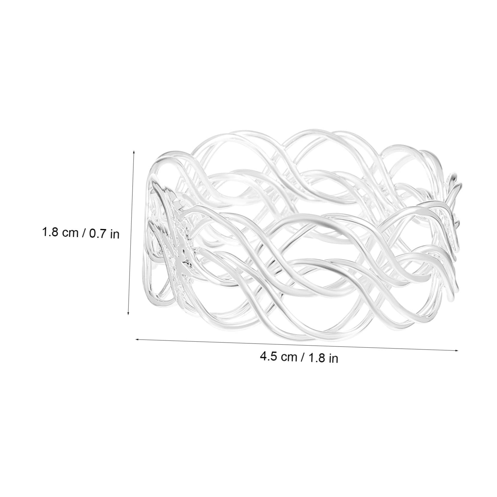 iplusmile 6 Anillos de Servilletero Metálico Hebillas para Adorno de Mesa en Bodas y Festivales, Superficie Lisa y Brillante, Diseño Único y Elegante