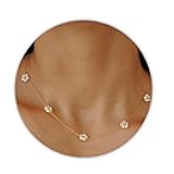 Pearl Necklaces for Women, Daisy Pearl Choker as Y Shaped Pearls Jewelry Gold Heart Necklace for Christmas Teen Gifts Trendy Stuff Birthday Gifts White Baroque Necklace as Wedding Jewelry