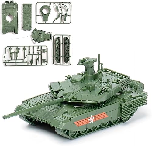 ViiKONDO Kit de modelo de tanque de juguete, escala 172, moderno ruso T-90MS, vehículo tanque de batalla principal, plástico de bricolaje, equipo de