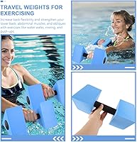 Vista 8 de Mancuernas de agua, 2 unidades, pesas de agua, barras de mano, ejercicios aeróbicos acuáticos, mancuernas de espuma para piscina, accesorios