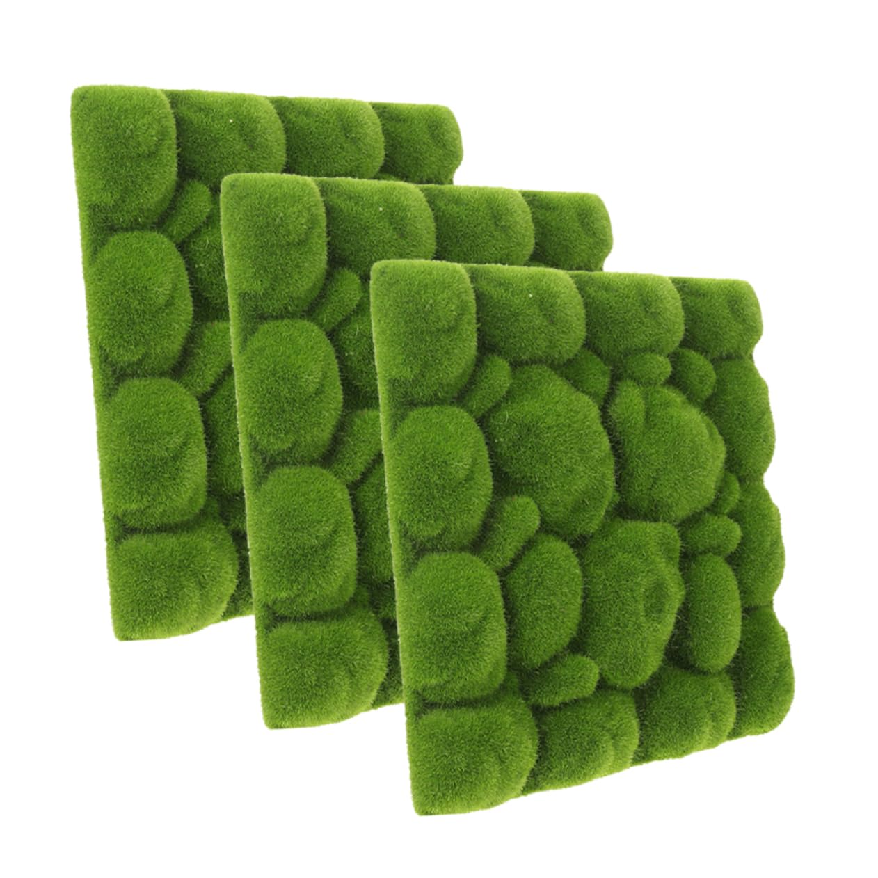 Panel de Musgo Artificial Verde, 3 Piezas, Espuma, Instalación Fácil