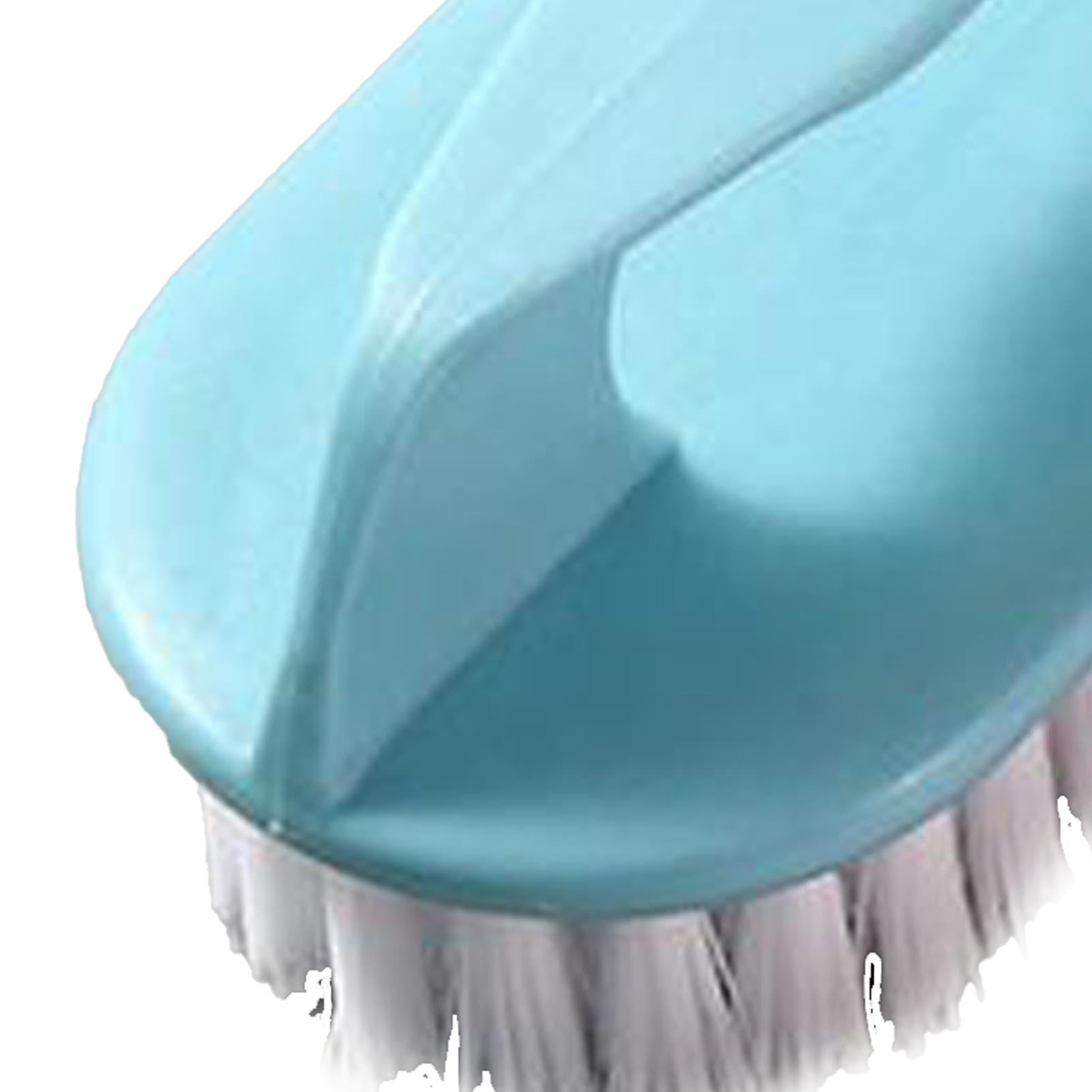 Pincel de lavandería, Cepillo de Limpieza de Matorrales Mango de Ropa de Cepillo de Cepillo de fregado Cepillo Limpio Suave Pincel para Ropa Pincel Multifuncional (Azul)