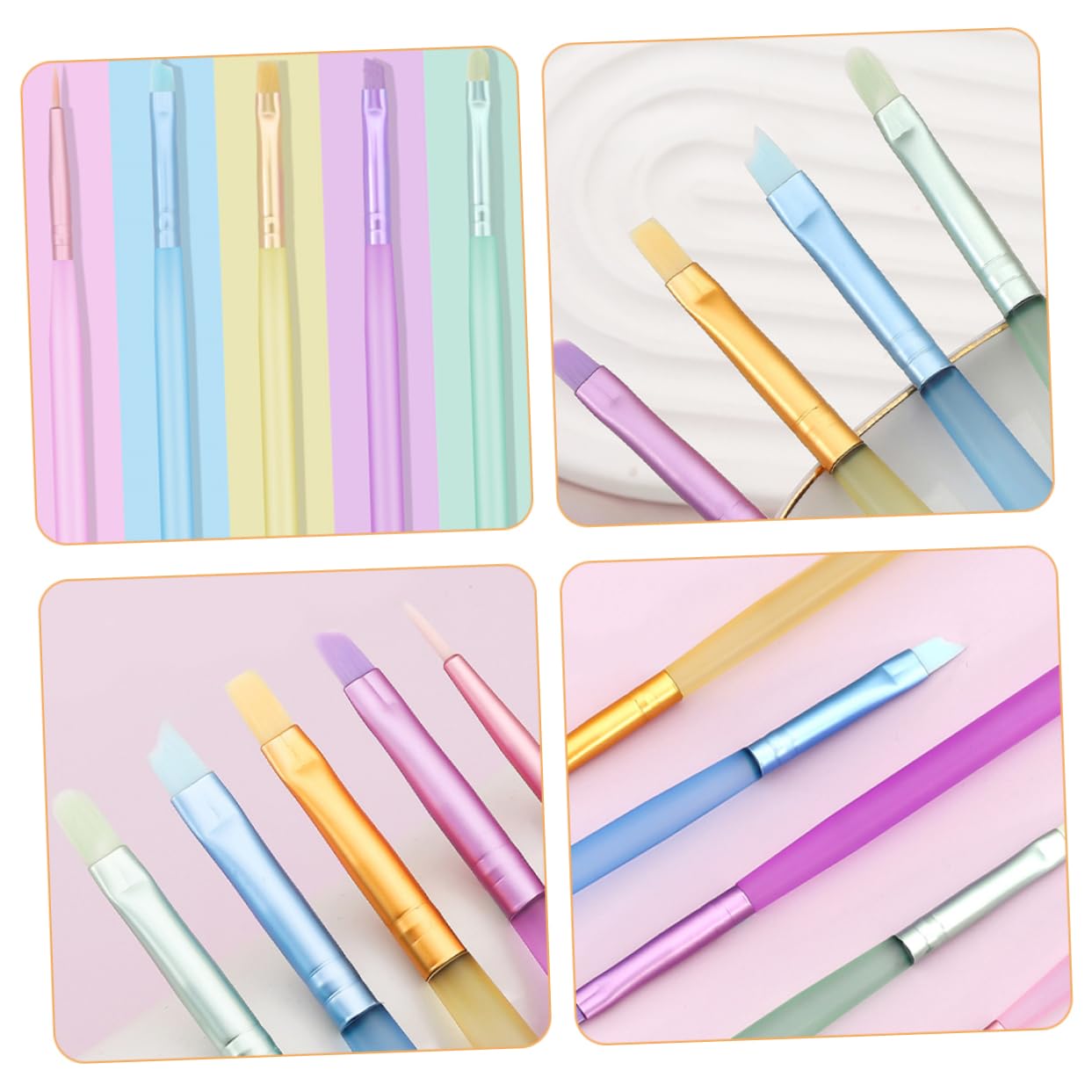 Healvian 25pezzi Pennelli Per Nail Art Professionali Strumenti Per Manicure e Decorazione Unghie Gel Facili Da Usare e Duraturi Perfetti Per Uso Domestico e Salone