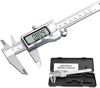 Digital Caliper, Vernier Caliper Stainless Steel Calipers, 6 Inch/150mm Micrometer Caliper Measuring Tool with IP54 Large LCD Screen and Inch Milimeter Conversion