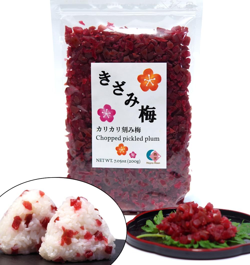 Mayca Moon Chopped Pickled Plums Umeboshi Red Kizami Ume 7.05oz (200g)