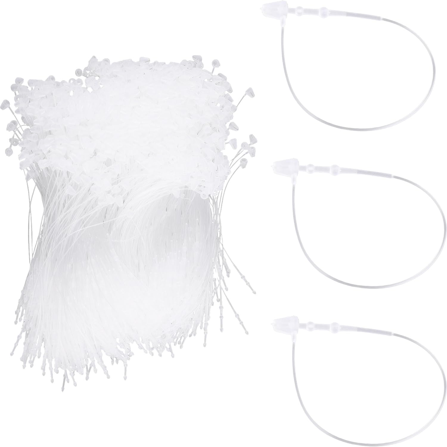 1000 Pcs Clear Plastic Fasteners, 10 cm Long Security Snap Lock Pins for Price Tags, Jewellery & Clothing Labels