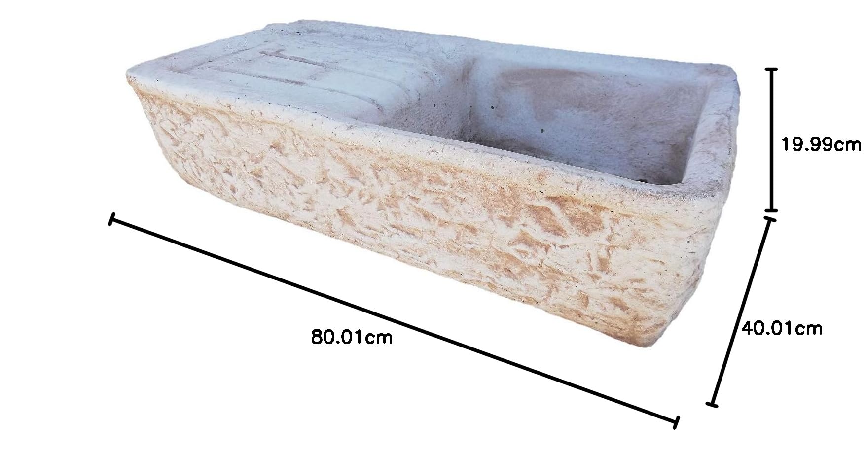 ARTISTICA GRANILLO LAVELLO in Cemento, LAVABO, Fontana, Misure: 80x40 H20 CM.