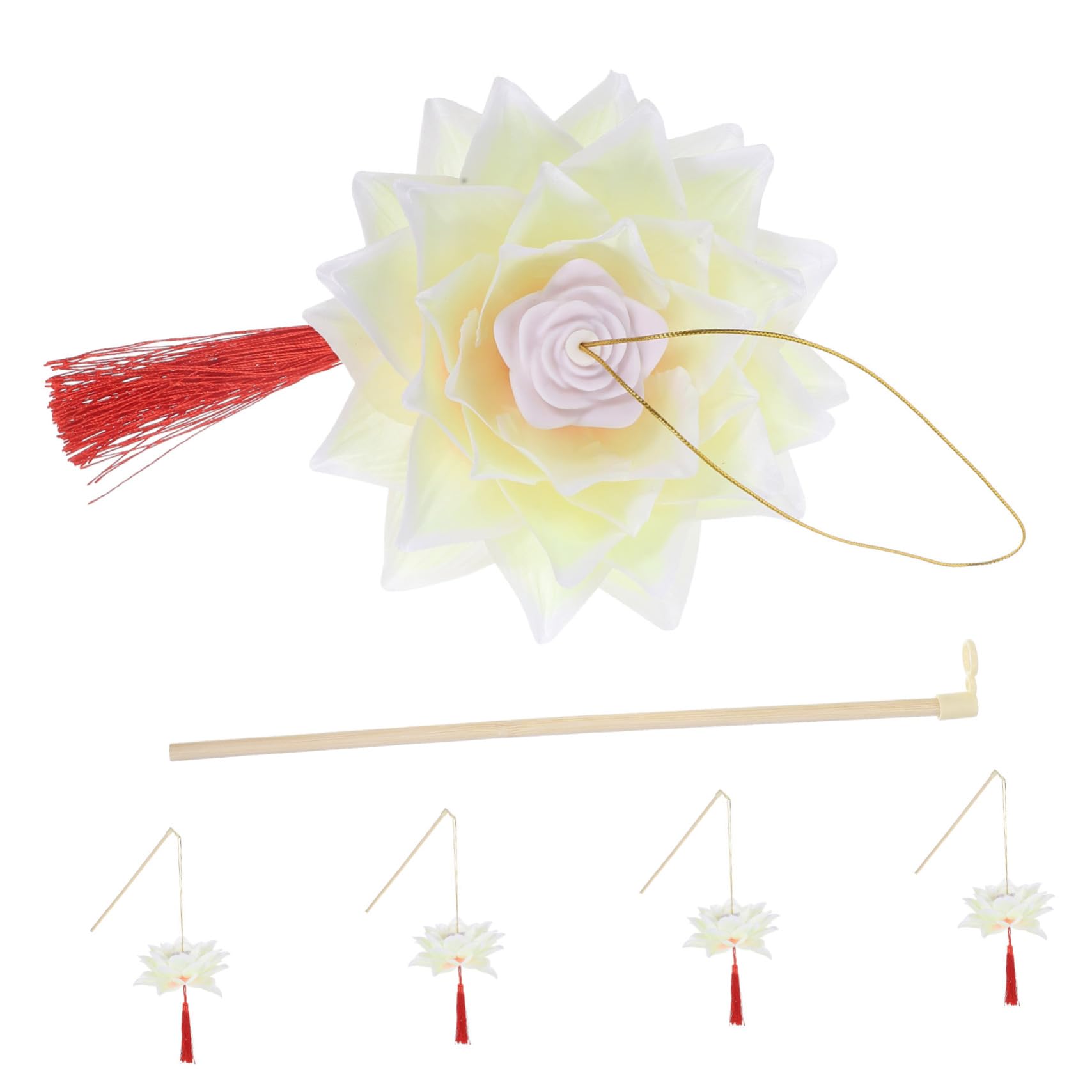 Cabilock 2 Sätze Teiliges Handheld Led Lotuslaterne Buddhistische Gebetslaterne Für Große Tragbare Dekoration Für Und Feiern Leicht Und Handlich Mit Langem Griff 5 Stück * 2