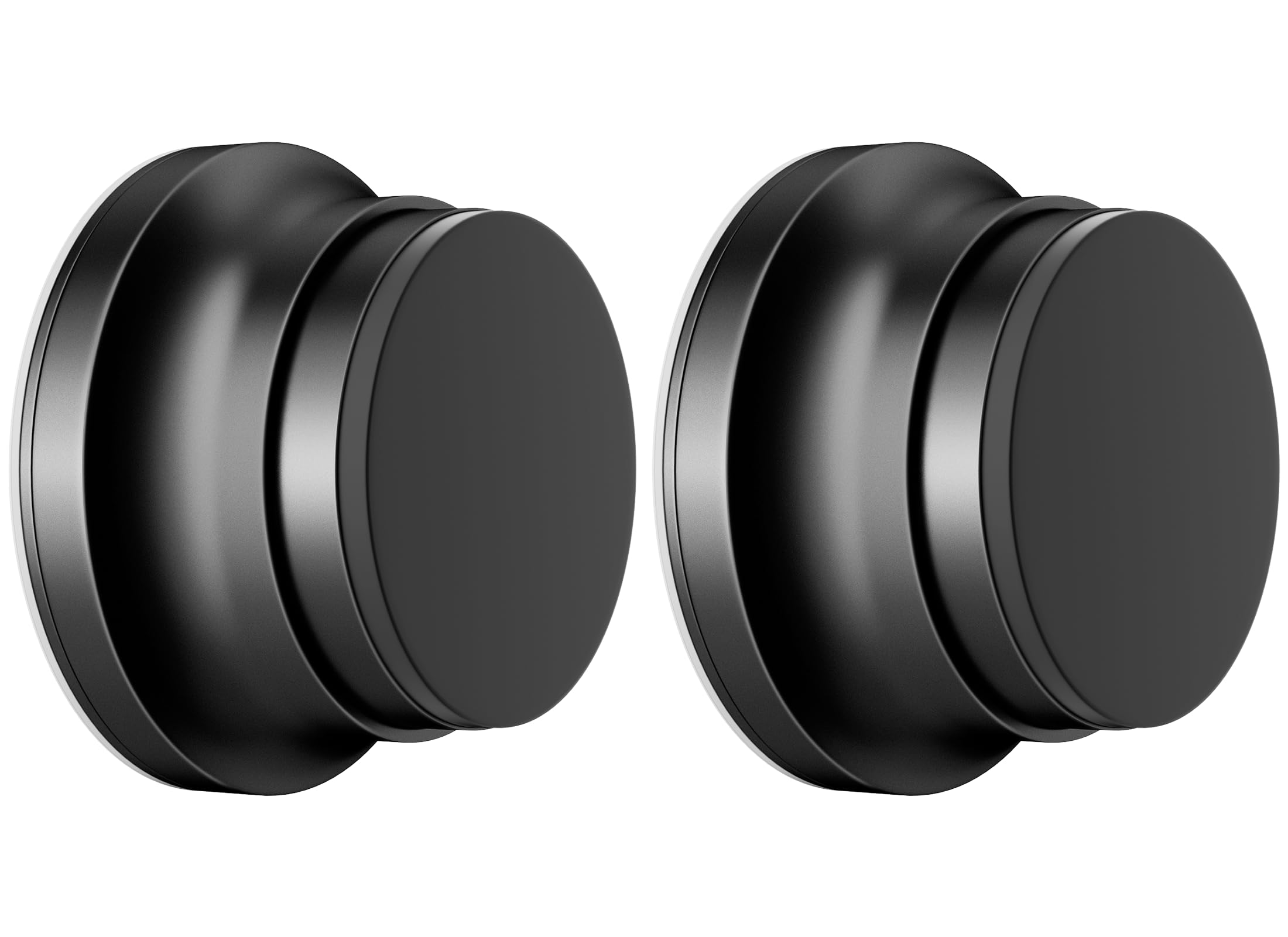 Photo 1 of 2PC Door Stoppers for Wall, 1.65 x 0.9 Inch Door Knob Wall Protector with Silicone & Aluminum Alloy, Adhesive & Screw Mounting Door Bumper for Home & Office Walls, Black