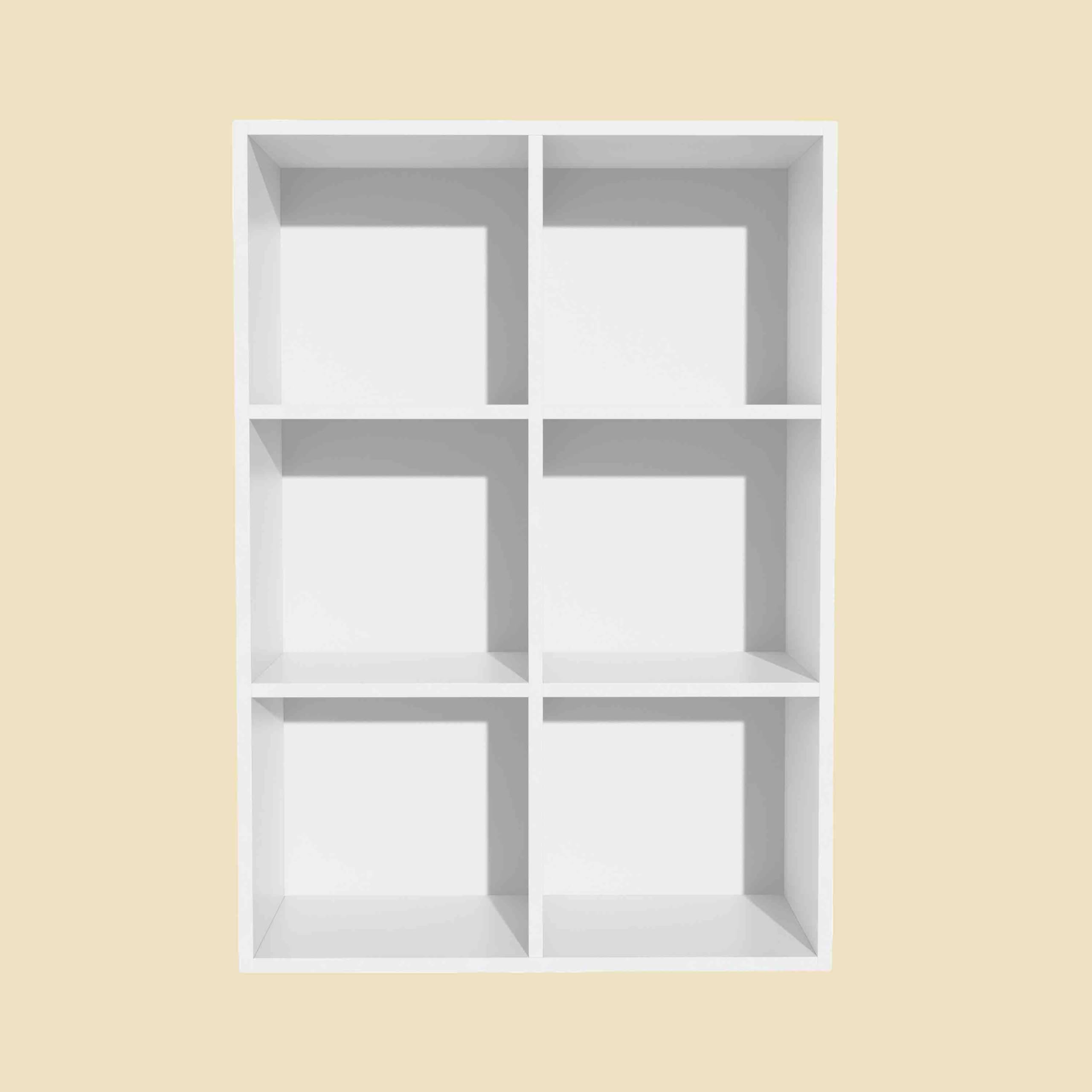 Garvis Bücherregal Regal mit 6 Ebenen Standregal Büroregal freistehend Dekoregal zur Präsentation offenes Aufbewahrungsregal für Wohnzimmer Homeoffice Esszimmer (Weiß)