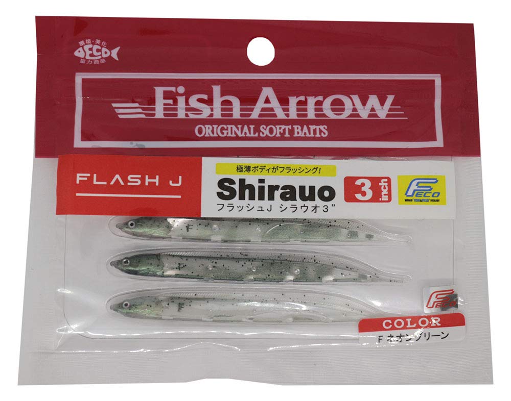 Fish Arrow Flash-J Shirasu 3" (5 adet/paket) F03 F Neon Green Olta
