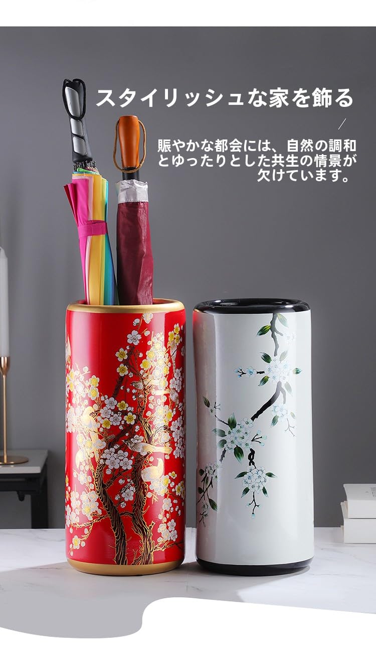 Amazon｜Gtzbciv花束収納バケツ、磁器製て、ヴィンテージ陶器製傘立て