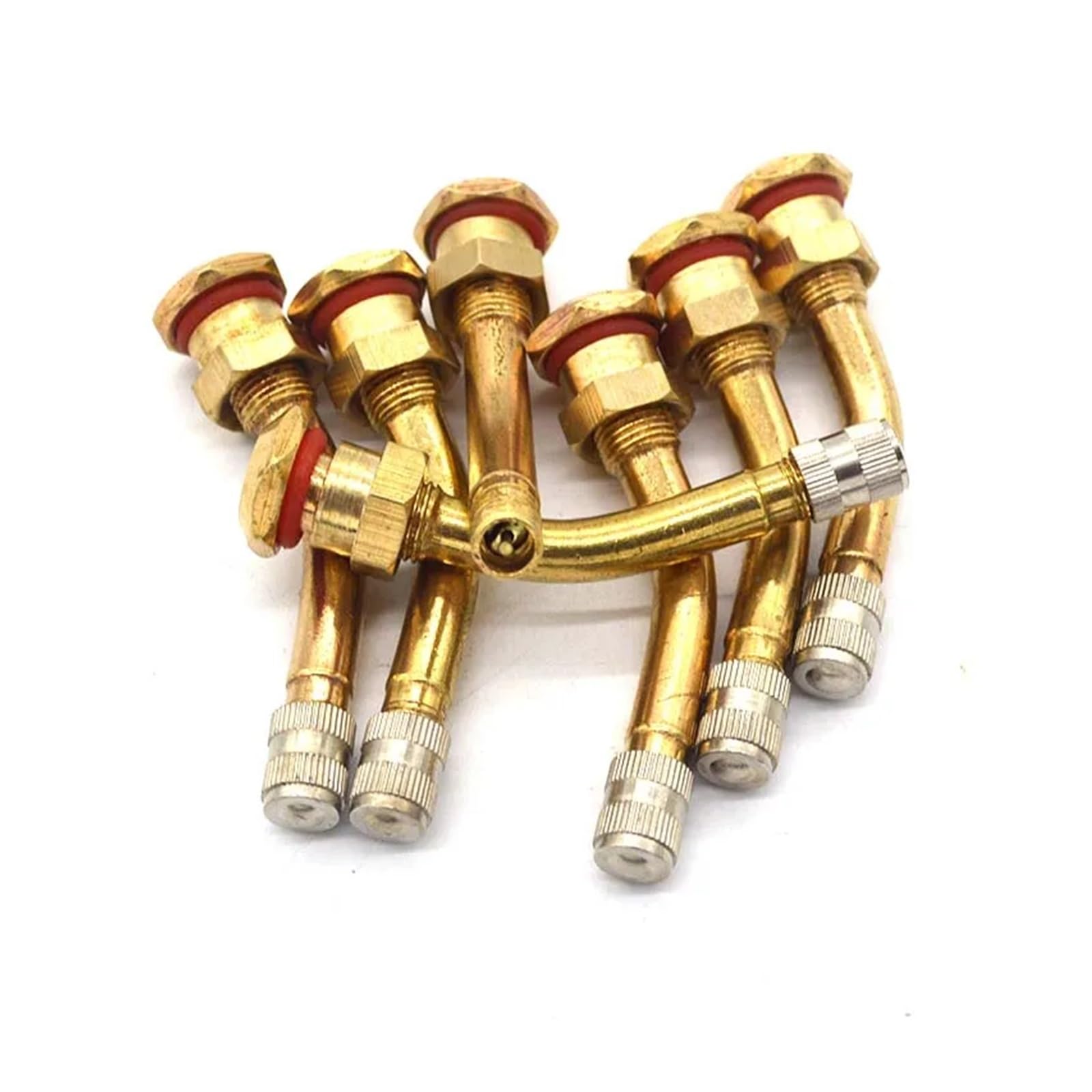 Xuanqingyi Store 20 piezas V3-20-5 válvula de aire de latón for neumáticos, extiende piezas de neumáticos for automóviles, camiones, motocicletas, herramientas de reparación de neumáticos, válvula de