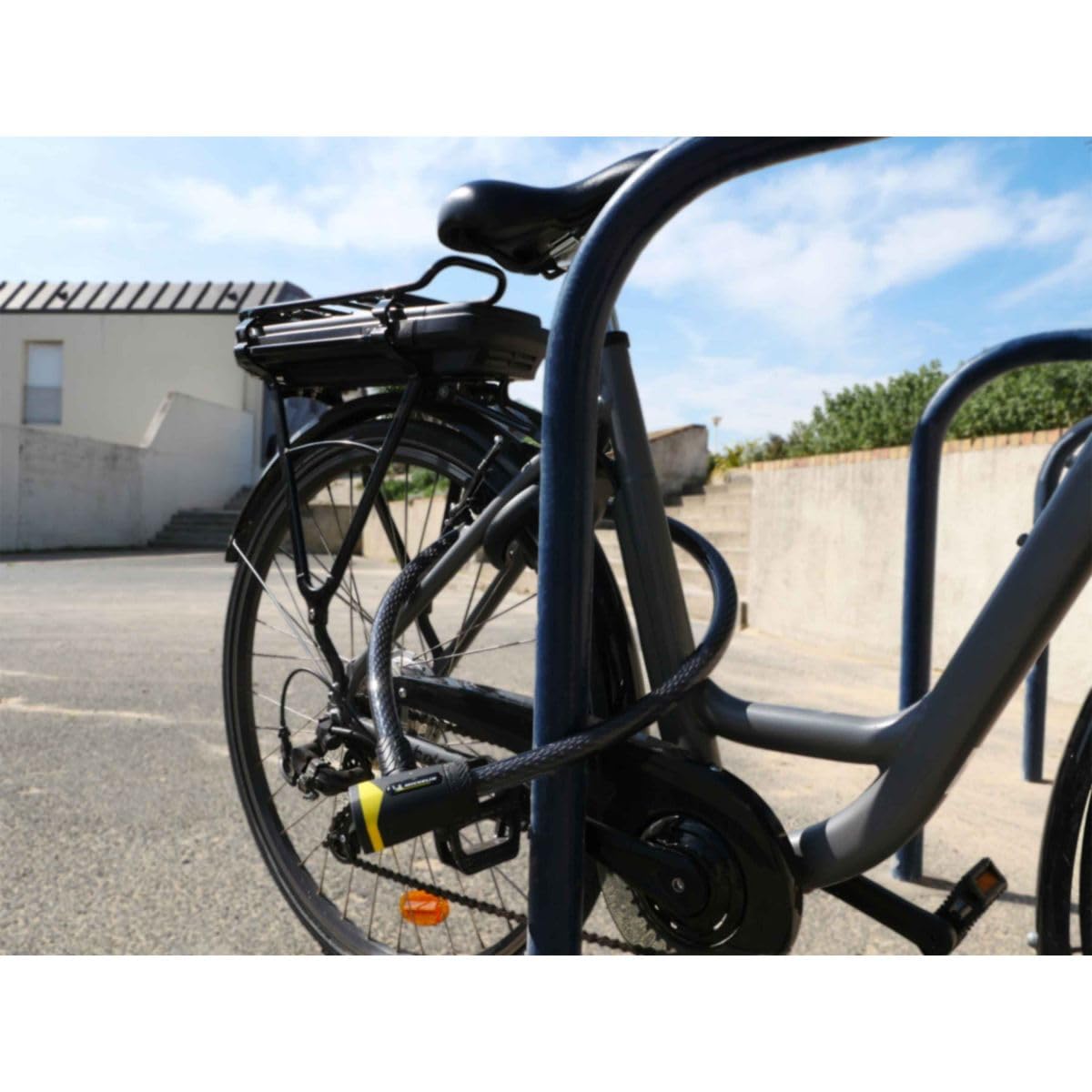 ANTIVOL VELO SPIRAL A CLE SQUIRE ZR DIAM 12mm L 1,80M NOIR (AVEC SUPPO