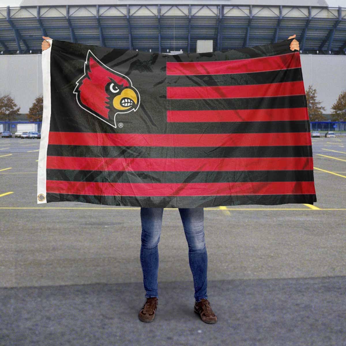College Flags & Banners Louisville Cardinals Stars & Stripes Flag - 3' X 5' - View #7