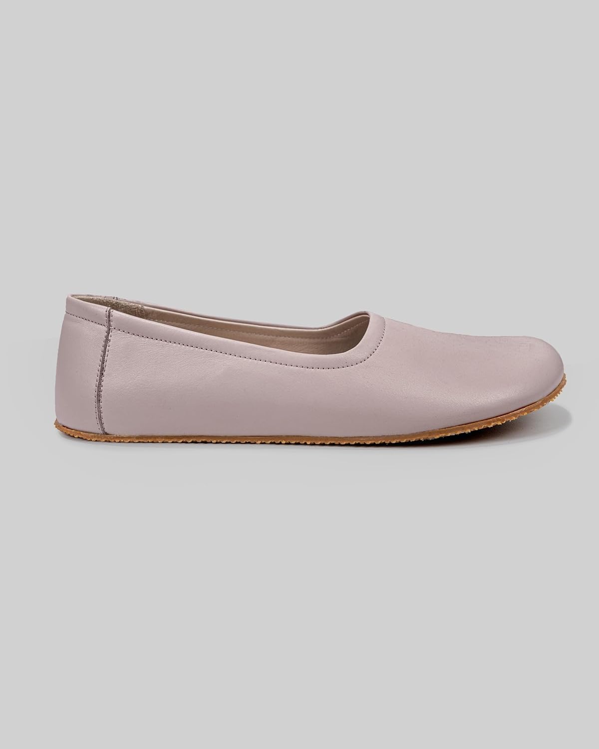 Tulip Light Pink Color Artisan Handcrafted Genuine Leather Zero Drop Barefoot Flat Ballet Shoes for Women Wide Toe Box Flexible Sole Lightweight Breathable Eco-Friendly Grounding Minimalist Shoes
