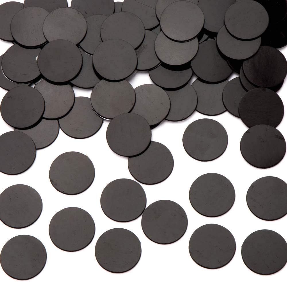 Baker Ross AR835 Large Self Adhesive Magnetic Discs (Pack of 100) Black Craft Magnets for Decorating, Small