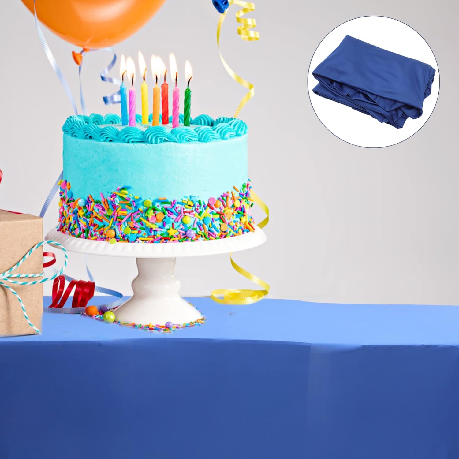 Elastic Stretch Table Cover Solid Color Design for Folding Tables for Parties Events and Buffets and Lightweight Easy to