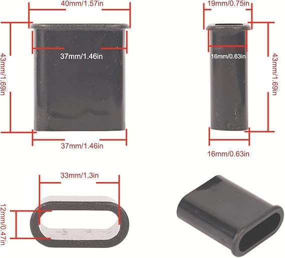 Speaker Inverter Tube Inverter Vent ABS Oval Tube Hole Connectors