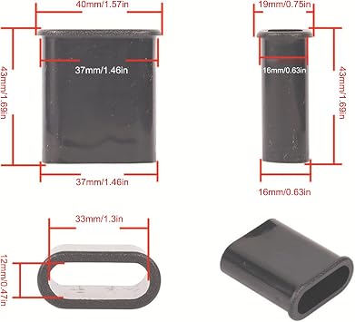 Speaker Inverter Tube Inverter Vent ABS Oval Tube Hole Connectors