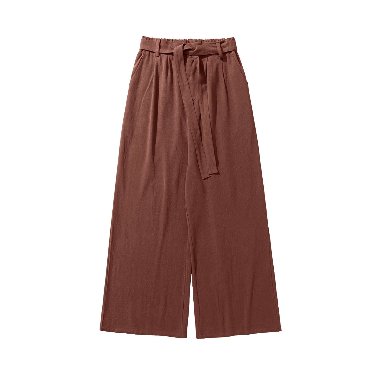Pantalones de descanso para hombre, holgados, con pierna ancha, pantalones de lino de algodón para hombre, pantalones de cintura elástica con cordón, pantalones transpirables resistentes a las arrugas