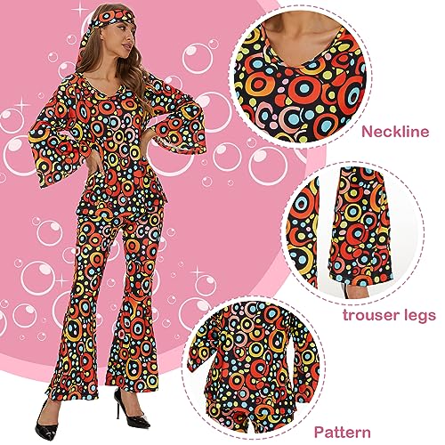 JNAOZI Costume anni '70 da donna da discoteca