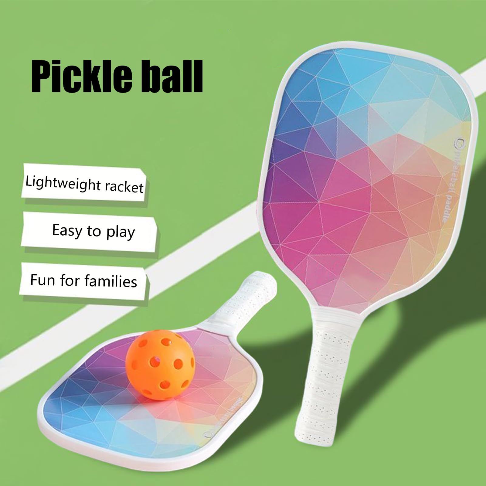 Zestaw paletek do pickleballa Amortyzujący, ergonomiczny uchwyt, przenośne